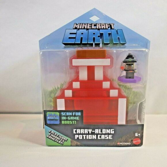 NEW Minecraft Earth Carry Along Potion Case Set Witch Mini Figure In Game Play - Picture 1 of 4